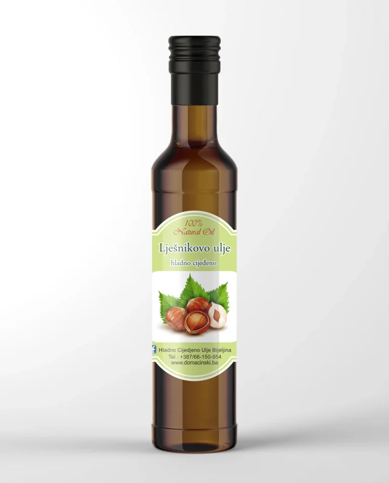 flaša sa uljem lješnika hladno cjeđeenog