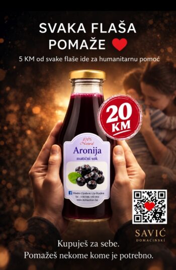 humanitarna akcija 20 km aronija sok, litar, Domaćinski