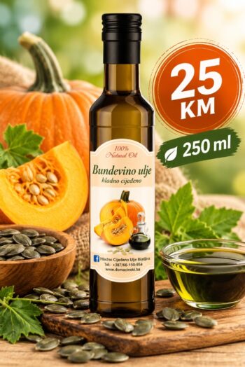 Bundevino ulje, 25 km, 250 ml. Domaćinski