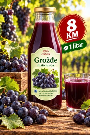 sok od grožđđa, 1 litar, 8 km, Domaćinski